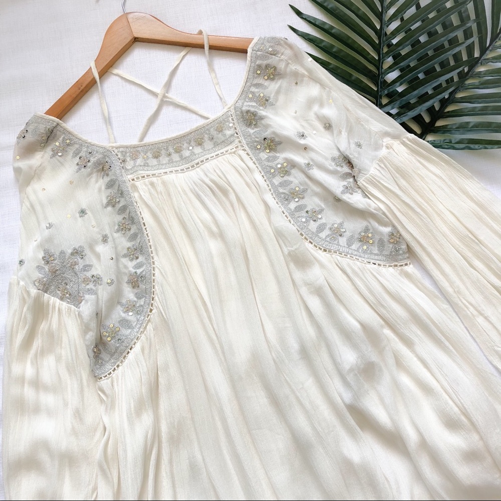 Free People Embellished Strappy Back Tunic